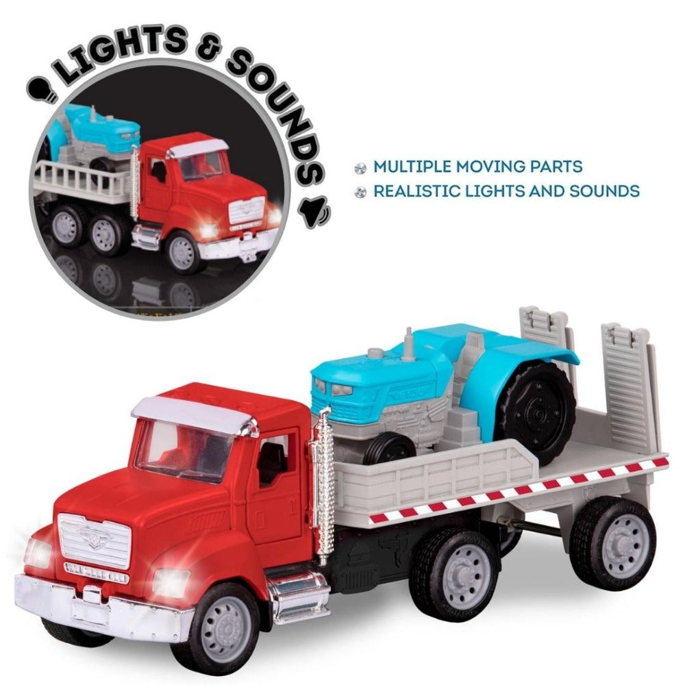 Driven by Battat] Micro Series Crane Truck with Realistic Lights