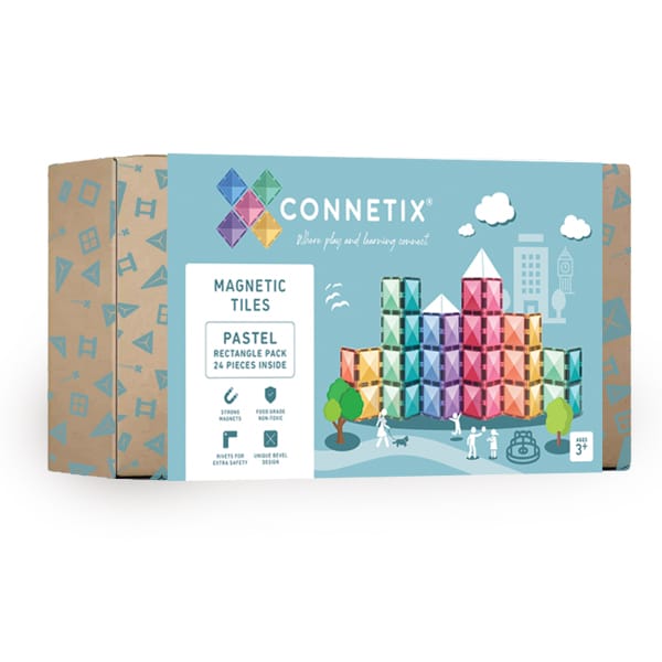 [Connetix Tiles] 24 Pieces Pastel Rectangle Pack