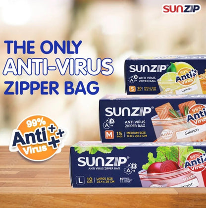 Anti Virus Zipper Bag - S / M / L