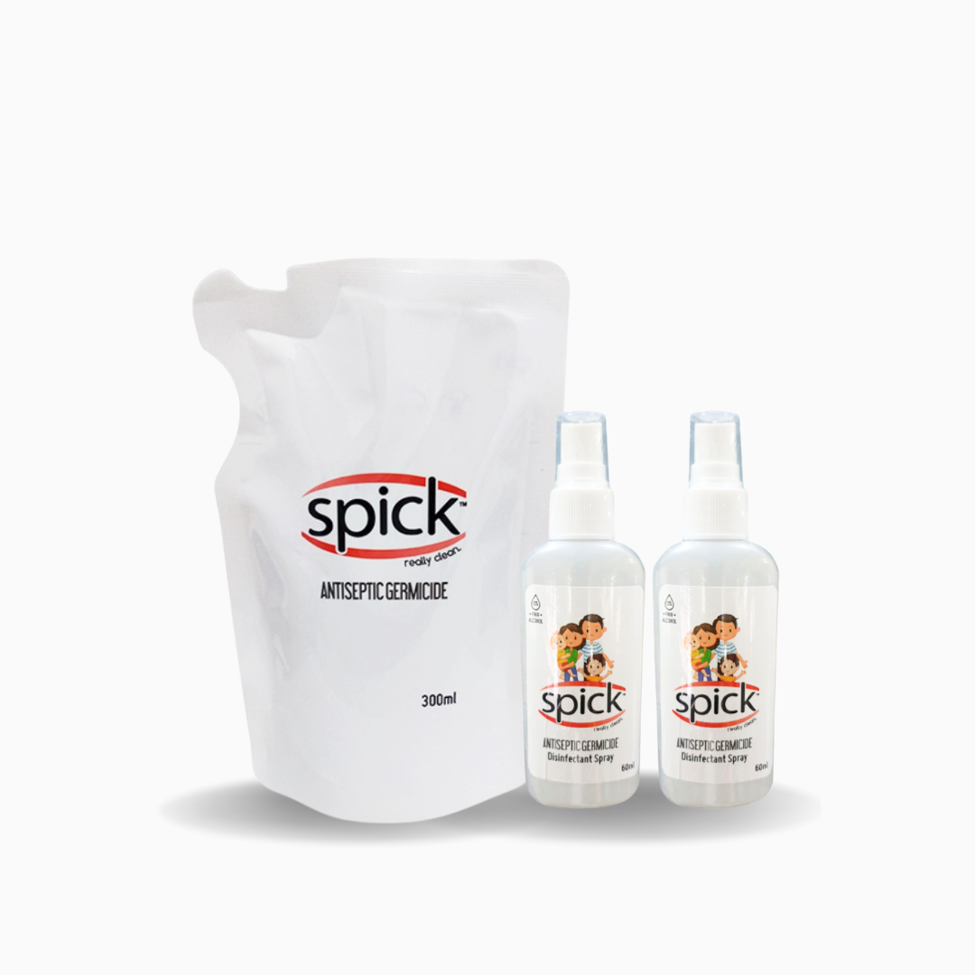 Travel Disinfectant Spray & Refill 300ml Bundle