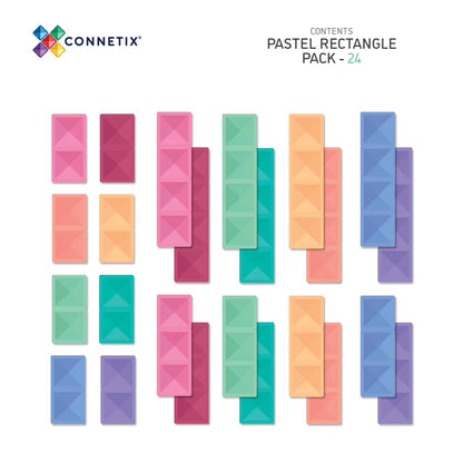 Pastel Rectangle Pack - 24 Pieces