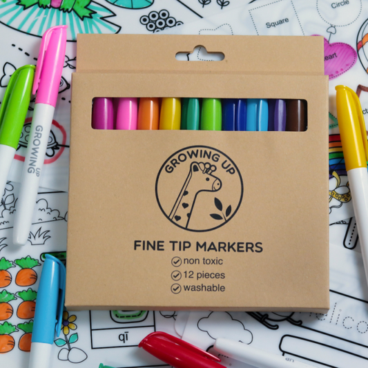 Non Toxic Washable Markers with Box (12 colours)