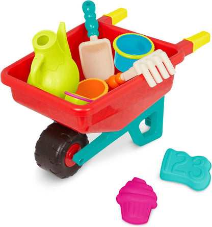 [B. Toys by Battat] Wheelbarrow Wonders with Gardening Tools Kids Set