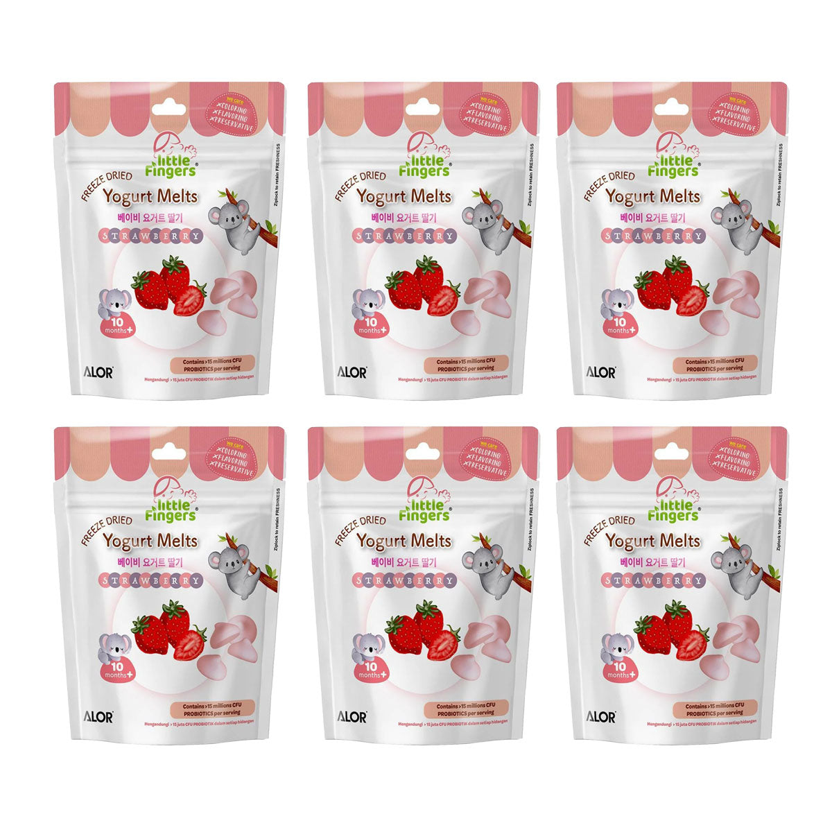 Little Fingers Freeze Dried Yogurt Melts - Strawberry