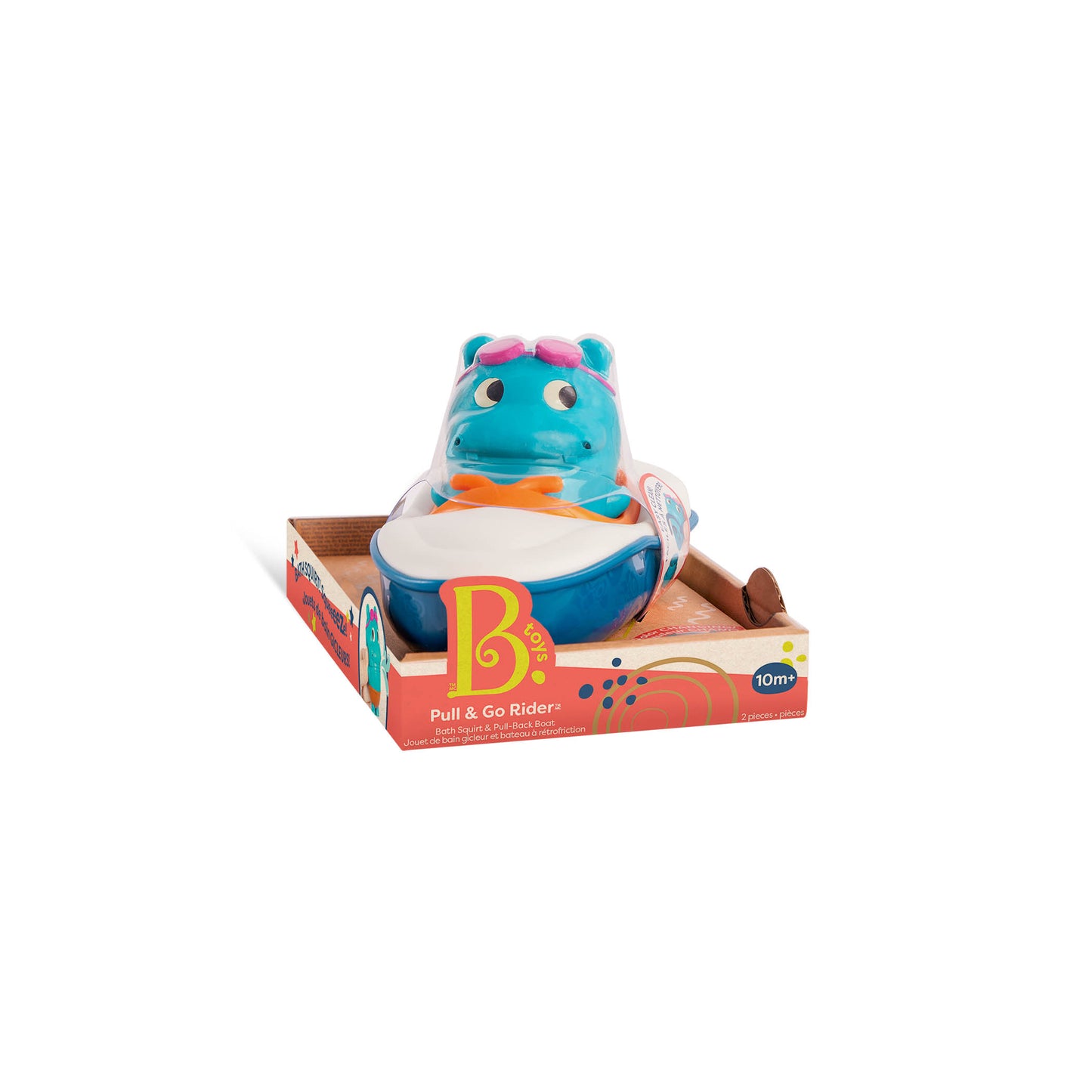 B. Squirt Toy Hippo & Pull-Back Bath Boat