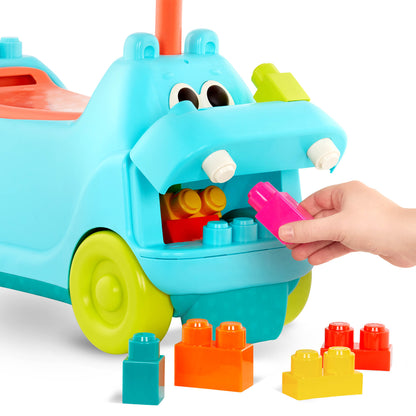 Locbloc Hippo Ride-On with Building Blocks