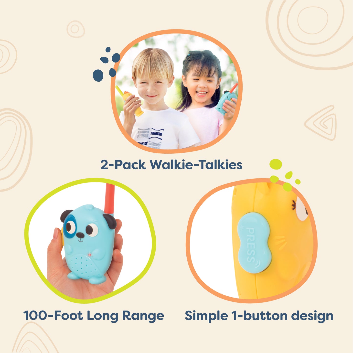 Lolo & Woofer Walkie-Talkie Set