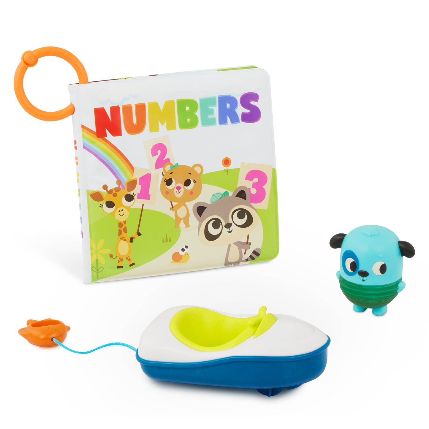 Tub Time Numbers Book & Pull-and-Go Rider Set