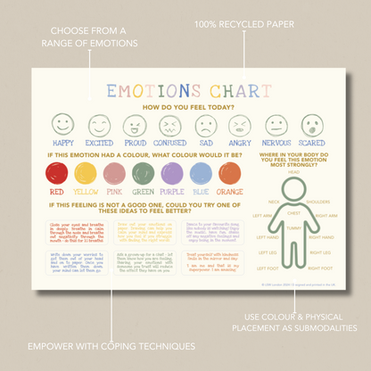 Emotions Charts for Kids - A3