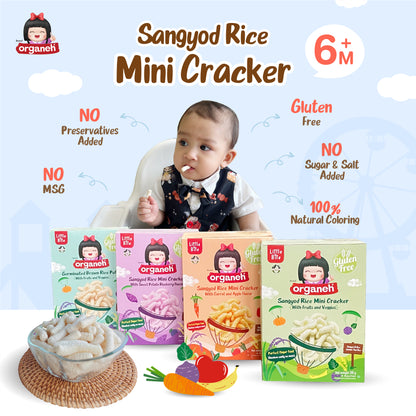 Sangyod Rice Mini Cracker Baby & Kids Snacks - Fruits & Veggies