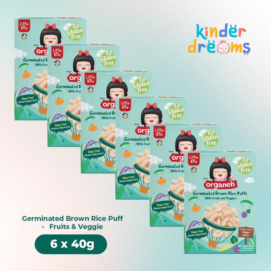 Germinated Brown Rice Puffs Healthy Baby & Kids Snacks - Fruits & Veggies