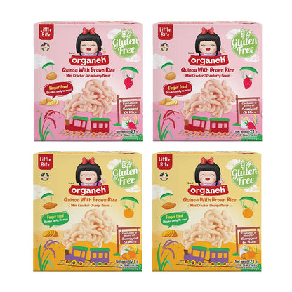 Quinoa with Brown Rice Mini Cracker Baby & Kids Snacks - All Flavour Bundle