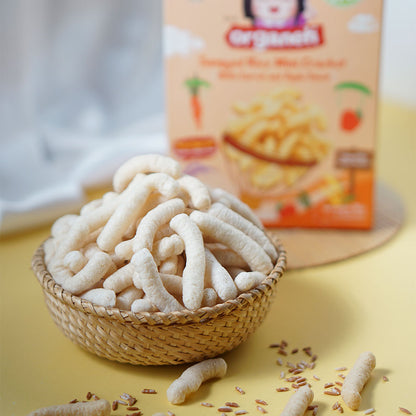 Quinoa with Brown Rice Mini Cracker Baby & Kids Snacks - Orange