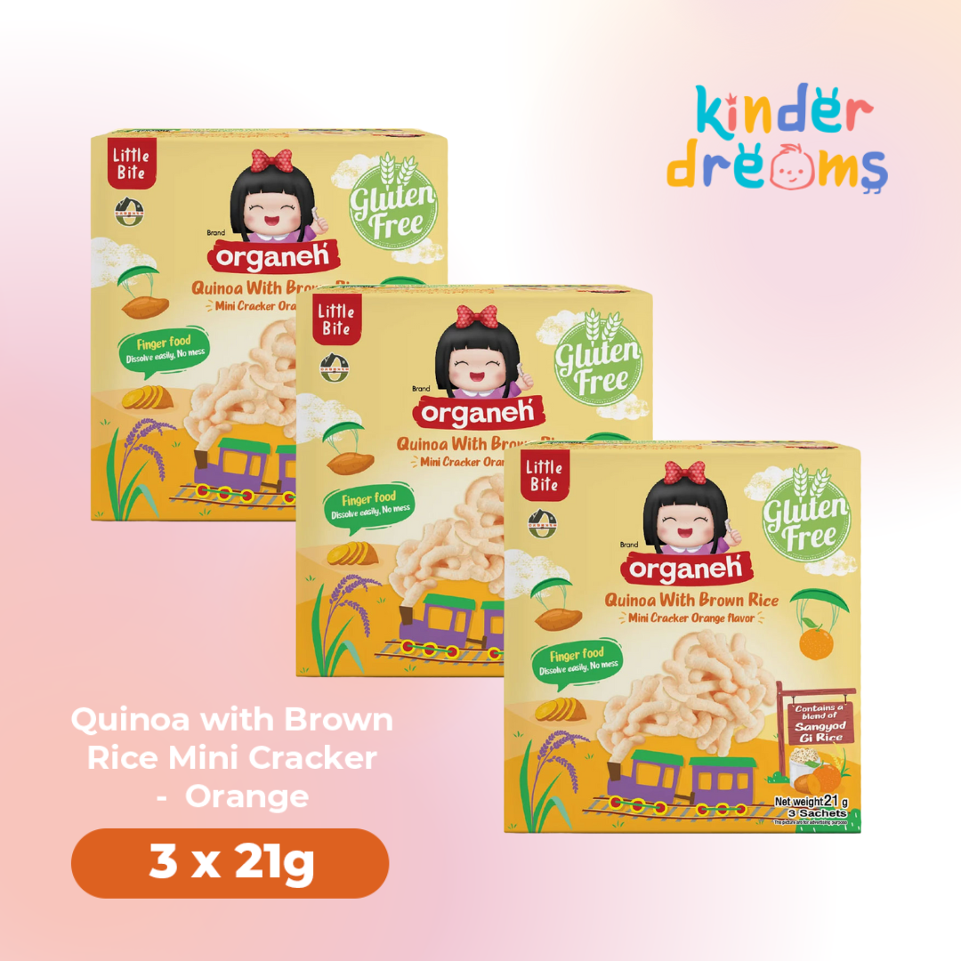 Quinoa with Brown Rice Mini Cracker Baby & Kids Snacks - Orange