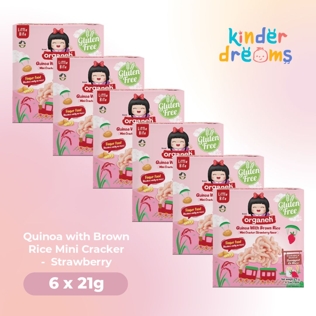 Quinoa with Brown Rice Mini Cracker Baby & Kids Snacks - Strawberry