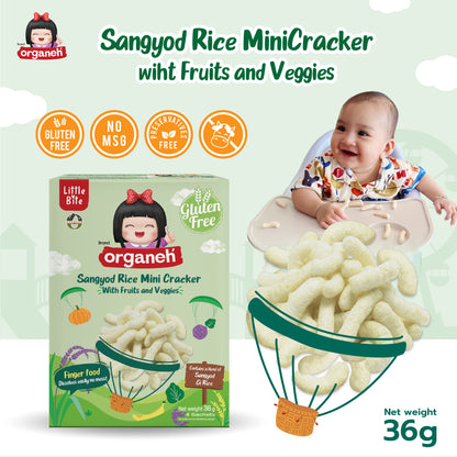 Sangyod Rice Mini Cracker Baby & Kids Snacks - 3 Flavour Bundle