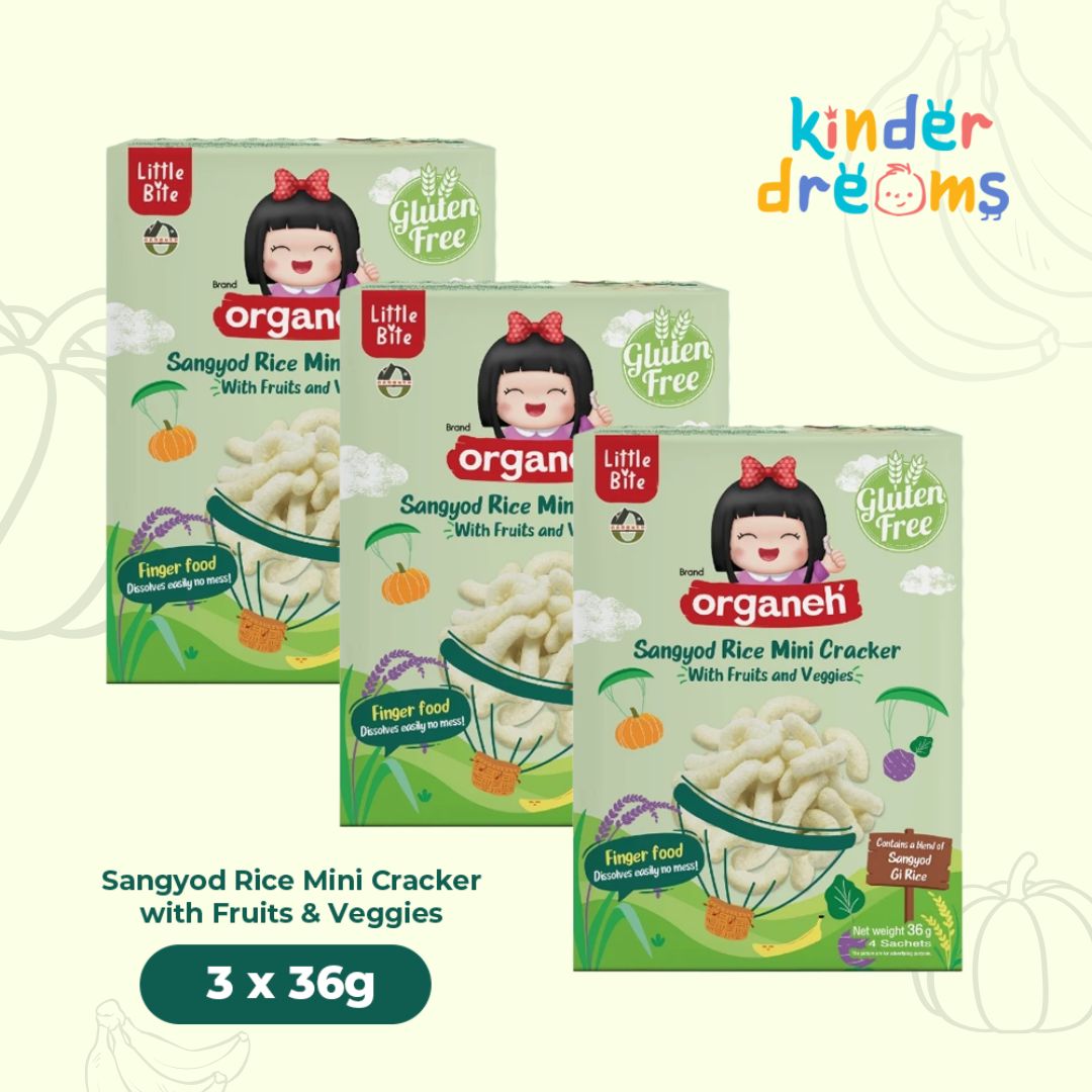 Sangyod Rice Mini Cracker Baby & Kids Snacks - Fruits & Veggies