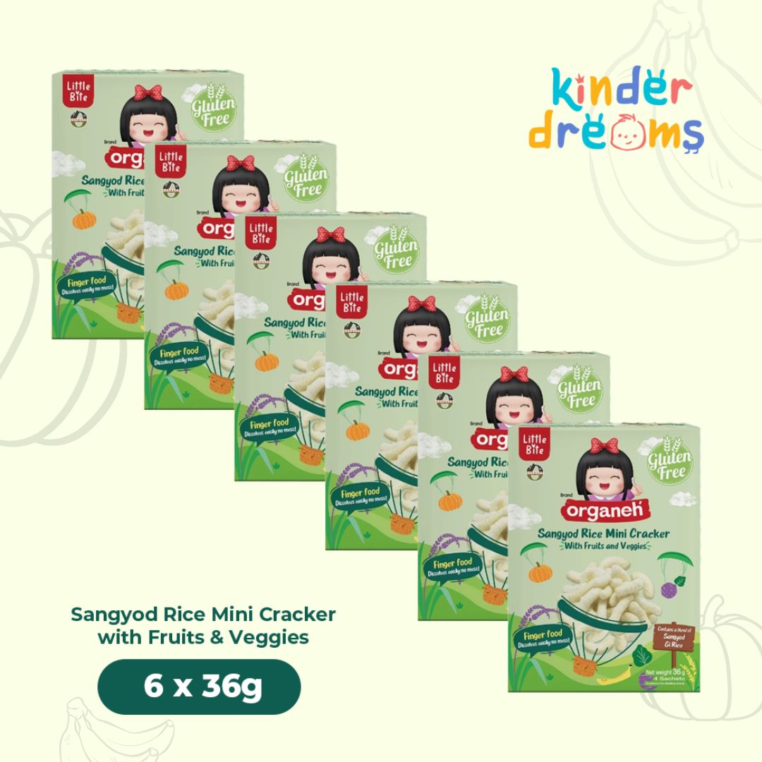 Sangyod Rice Mini Cracker Baby & Kids Snacks - Fruits & Veggies