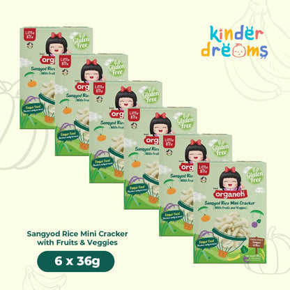 Sangyod Rice Mini Cracker Baby & Kids Snacks - Fruits & Veggies