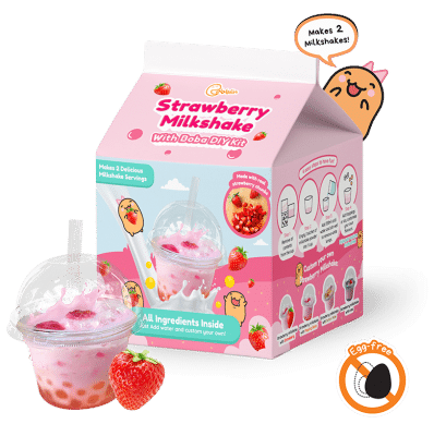 No Bake Strawberry Milkshake & Boba Kit