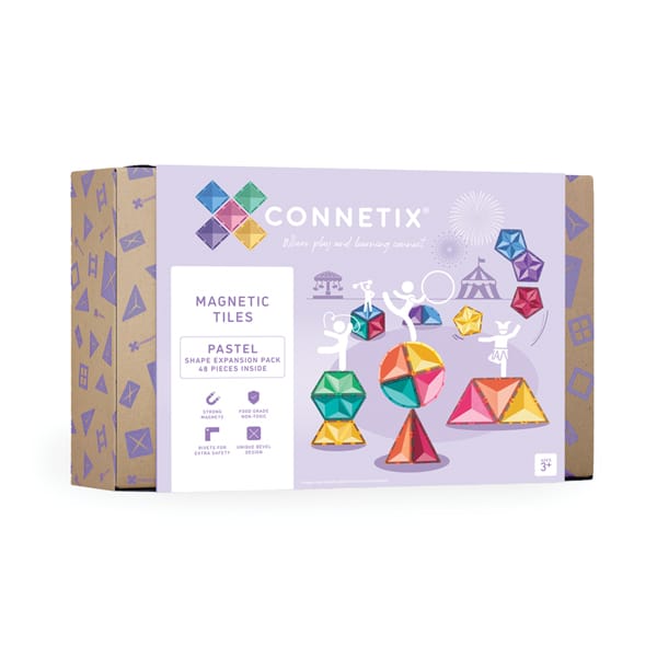 [Connetix Tiles] 48 Pieces Pastel Shape Expansion Pack