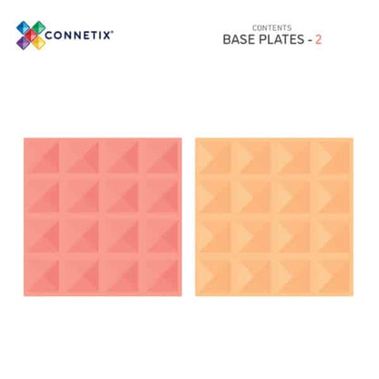 Pastel Lemon & Peach Base Plate - 2 Pieces