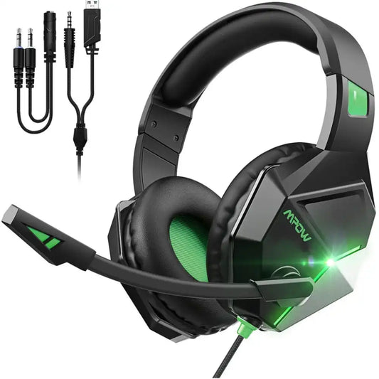 EG10 Gaming Headset with Powerful 50mm Driver - Green