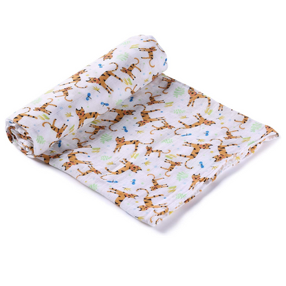 Baby Toddler Muslin Swaddle / Blanket Set - Tiger