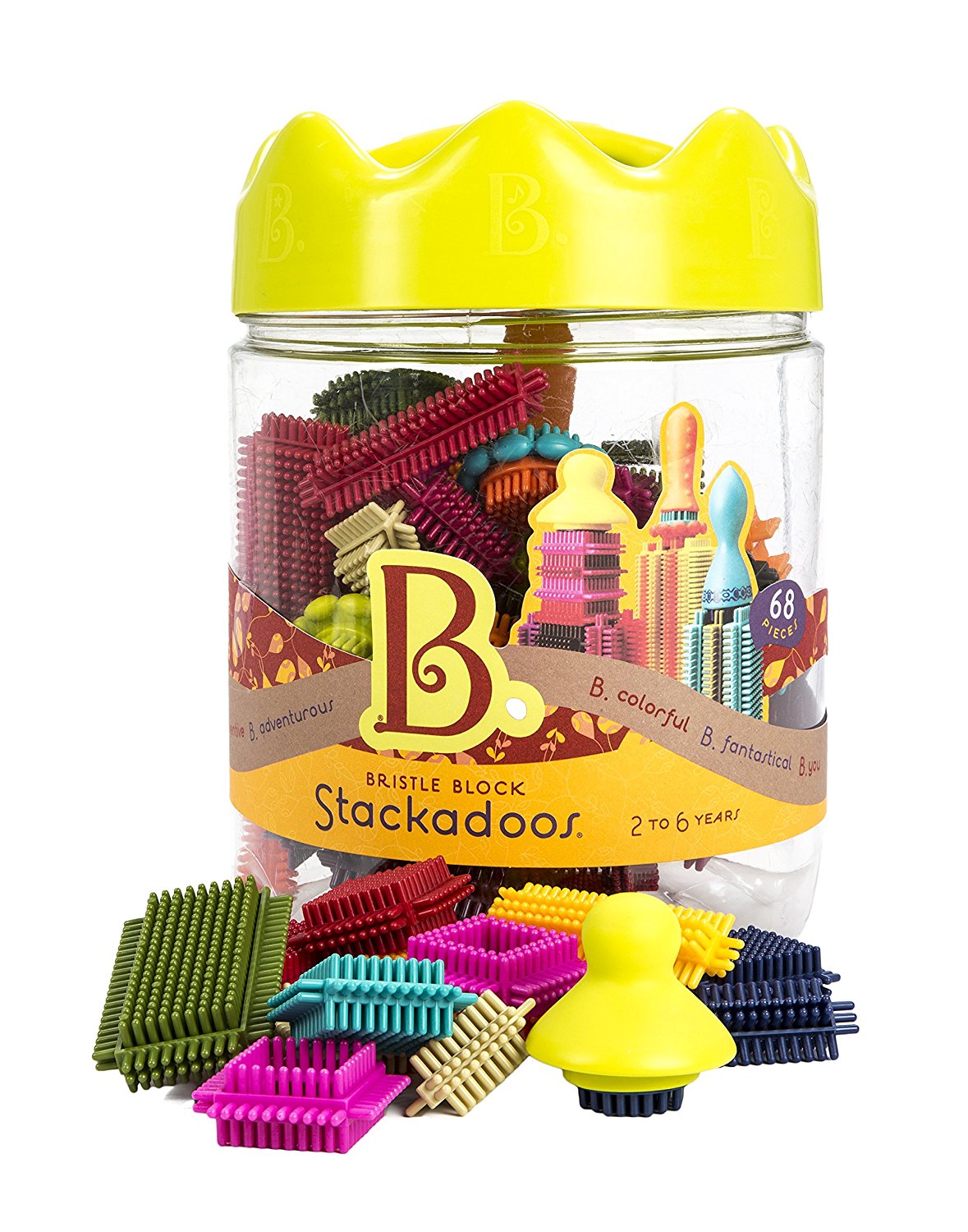 [B. Toys By Battat] Bristle Block Stackadoos - Interlocking Building B ...