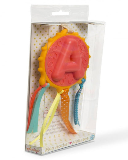 Baby Teething Teether Rattle Shaker - Letter A