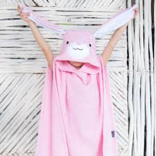 Pink Bunny Hooded Poncho Towel