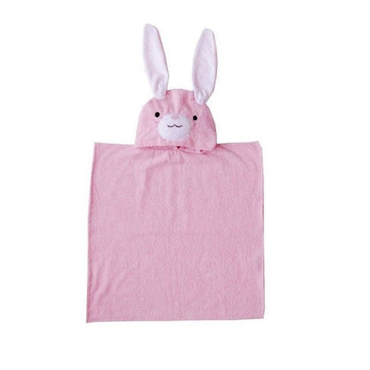 Pink Bunny Hooded Poncho Towel