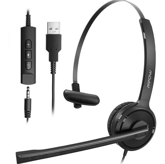 323a Single-Sided USB Headset with Mic