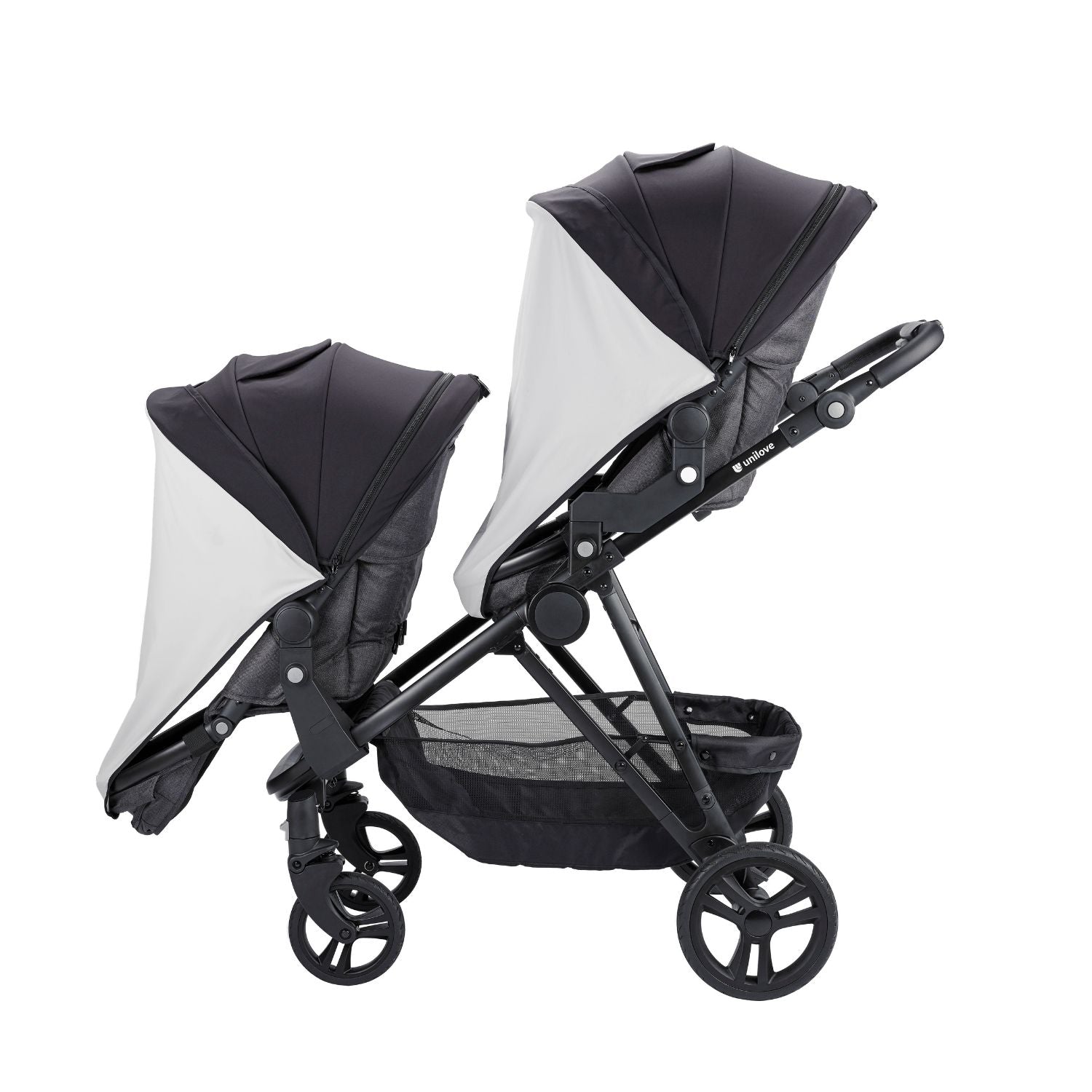 [Unilove] DLXtour Convertible Twin Stroller Complete Set - Black/ Wild ...