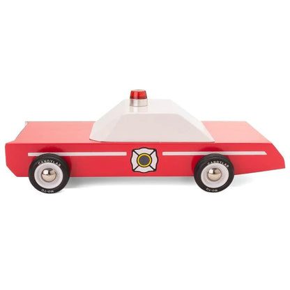 Fire Chief Wooden Car