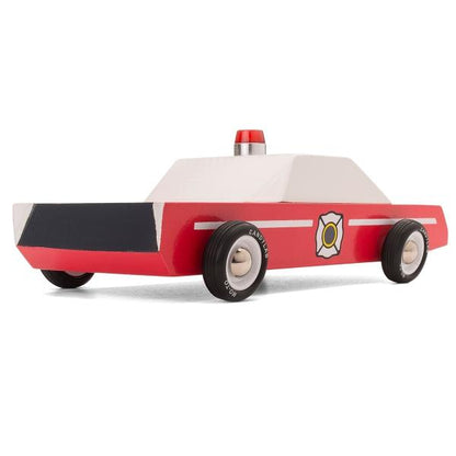 Fire Chief Wooden Car